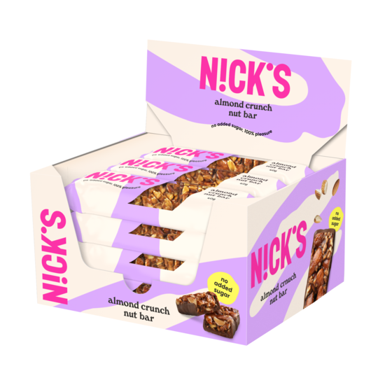 Nicks Nut Bar Almond Crunch 40 g 12-pack