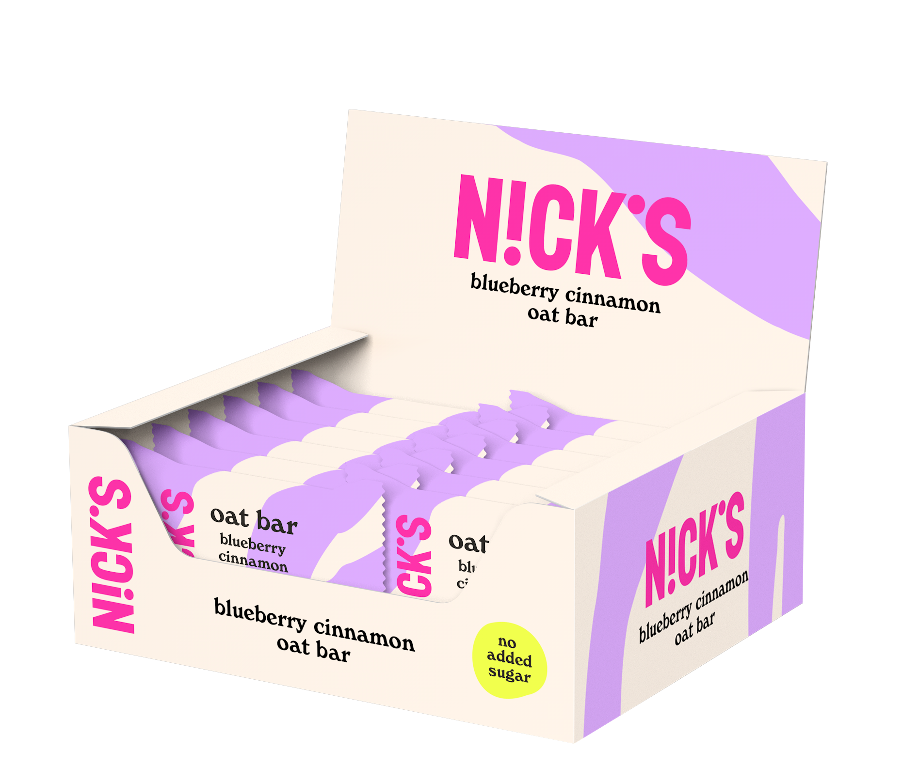 Nicks Oat Bar Blueberry Cinnamon 35 g 12-pack