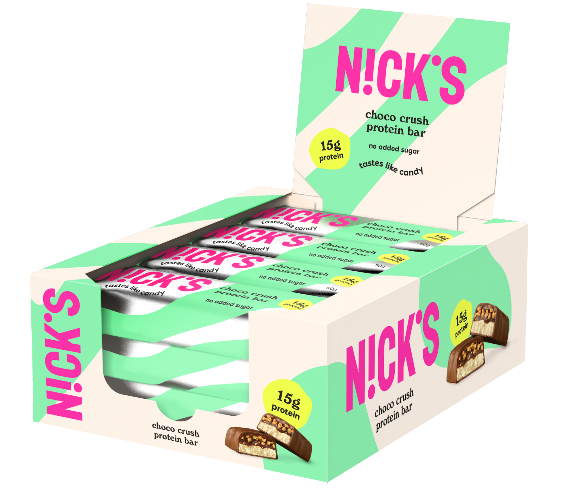 Nicks Protein Bar Choco Crush 50 g 12-pack