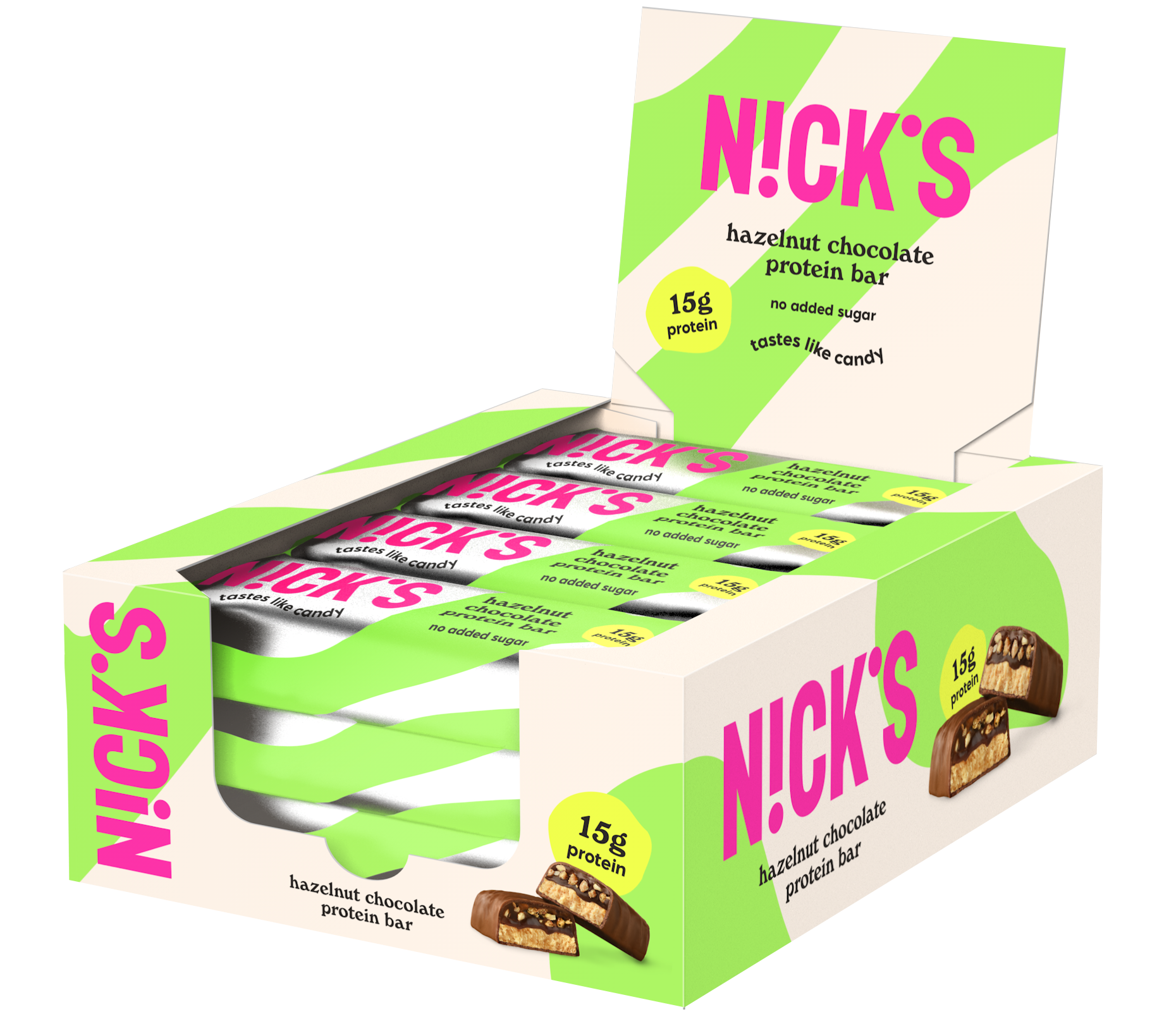 Nicks Protein Bar Hazelnut Chocolate 50 g 12-pack