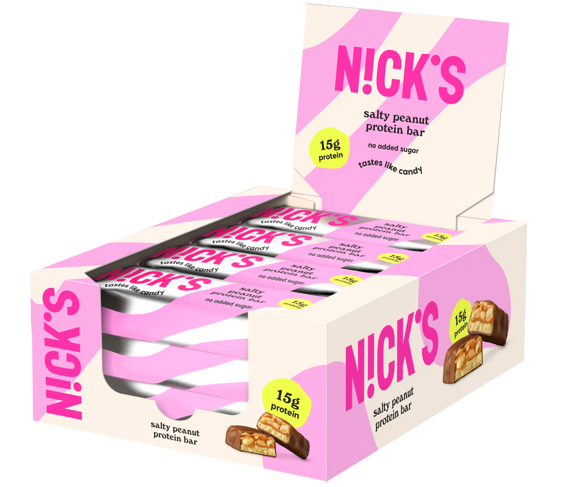 Nicks Protein Bar Salty Peanut 50 g 12-pack