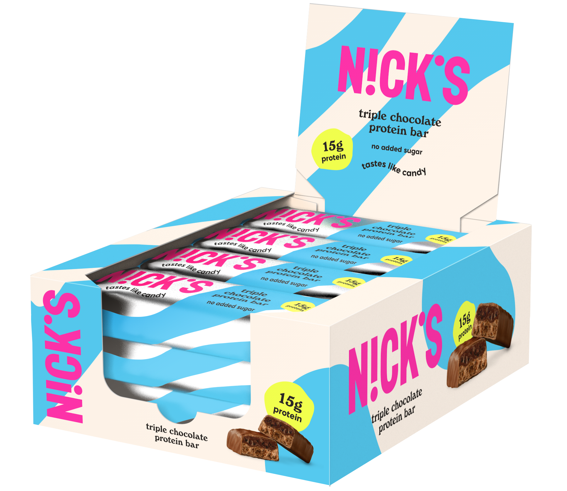 Nicks Protein Bar Triple Chocolate 50 g 12-pack