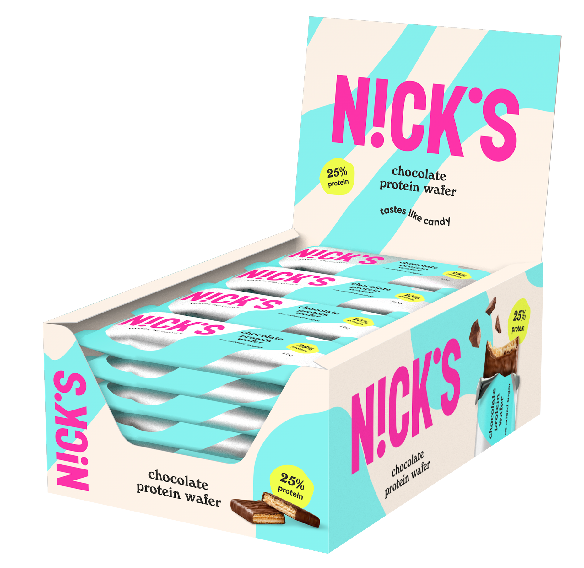 Nicks Protein Wafer Chocolate 40 g 24-pack