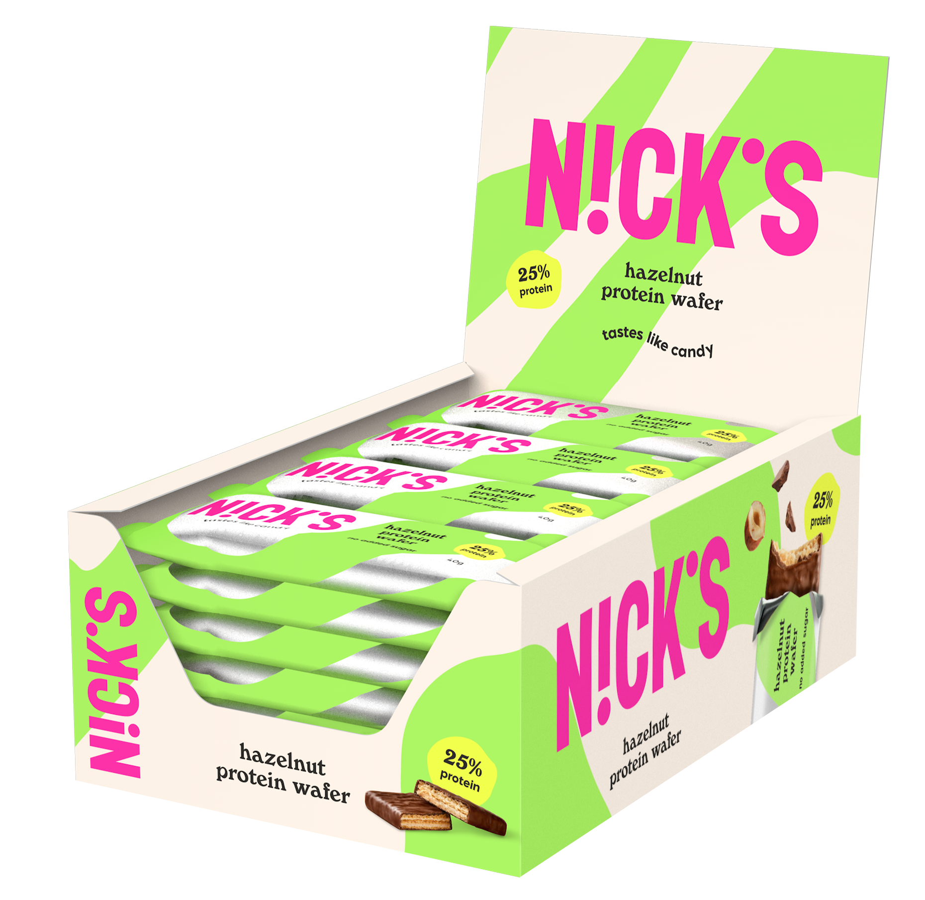 Nicks Protein Wafer Hazelnut 40 g 24-pack