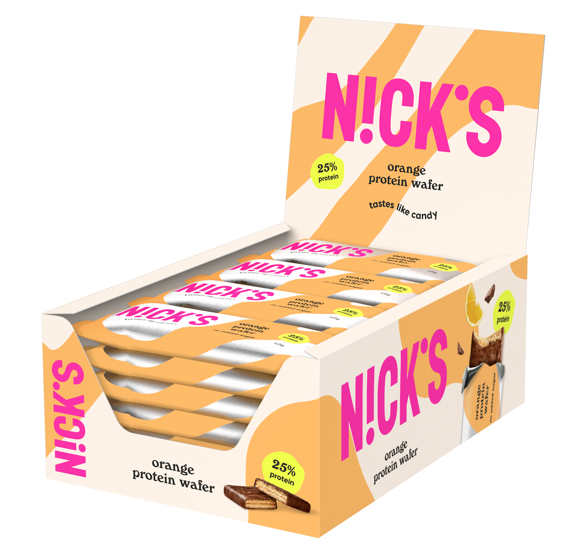 Nicks Protein Wafer Orange 40 g 24-pack