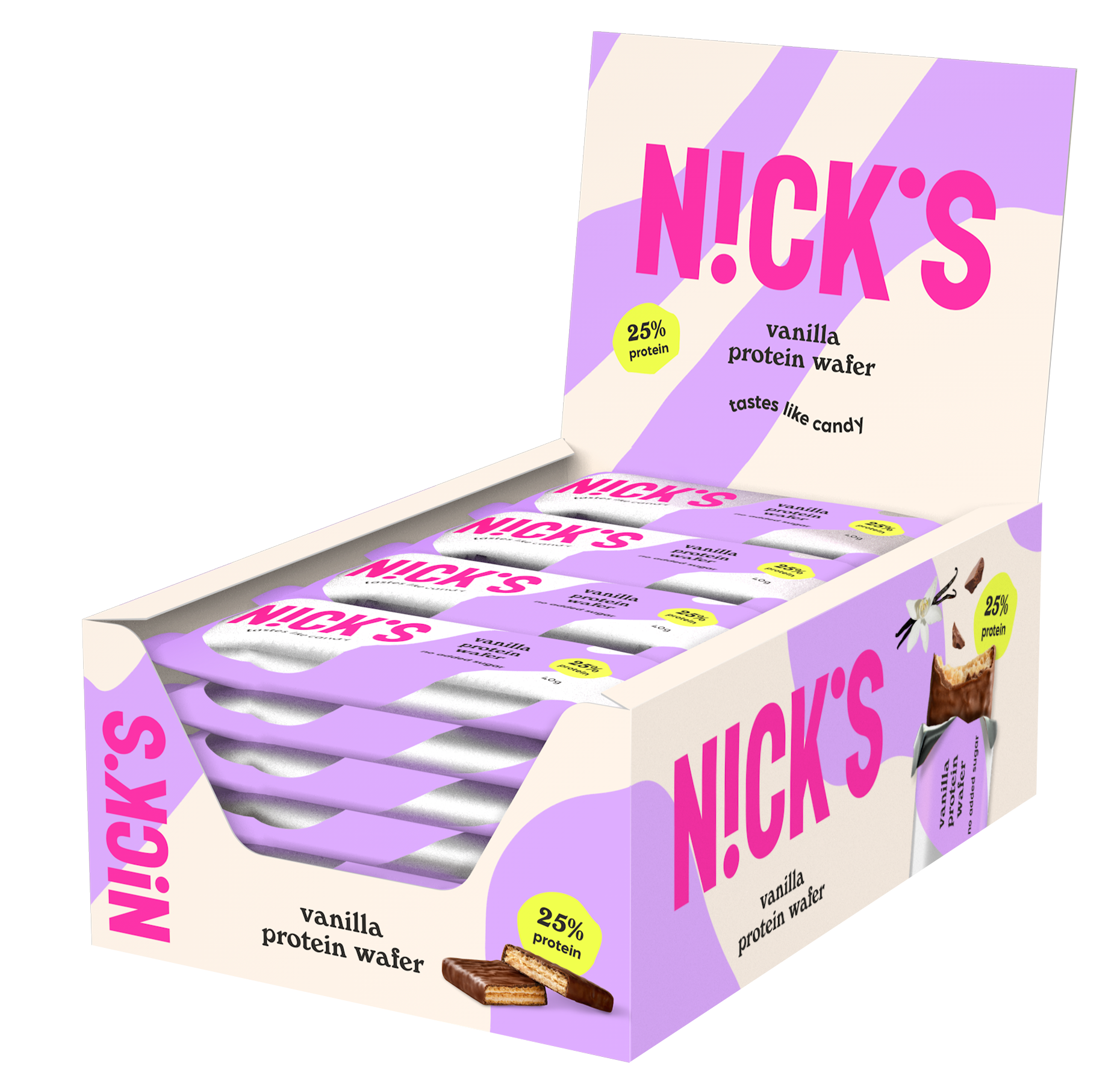 Nicks Protein Wafer Vanilla 40 g 24-pack