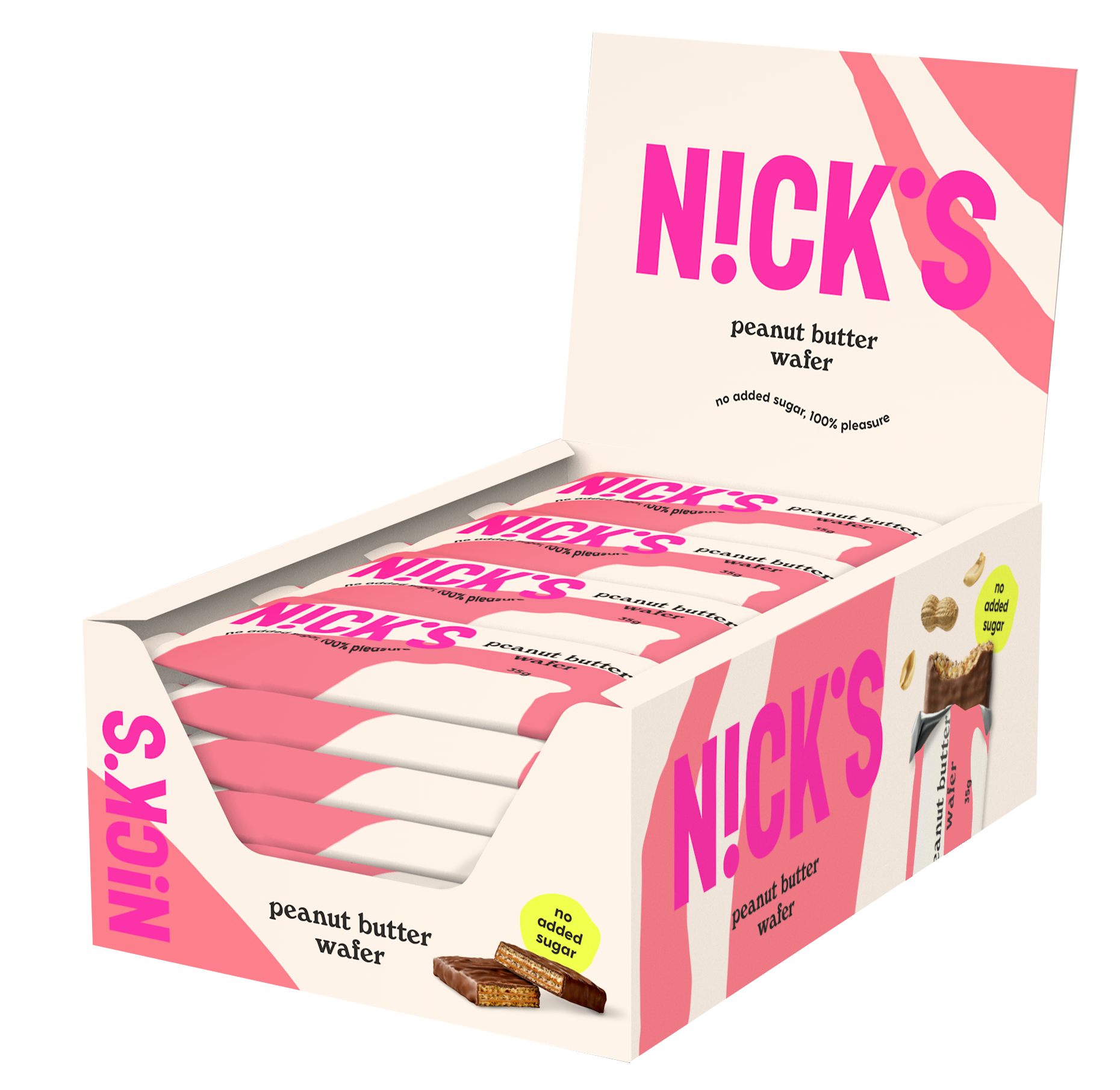 Nicks Peanut Butter Wafer 35 g 24-pack