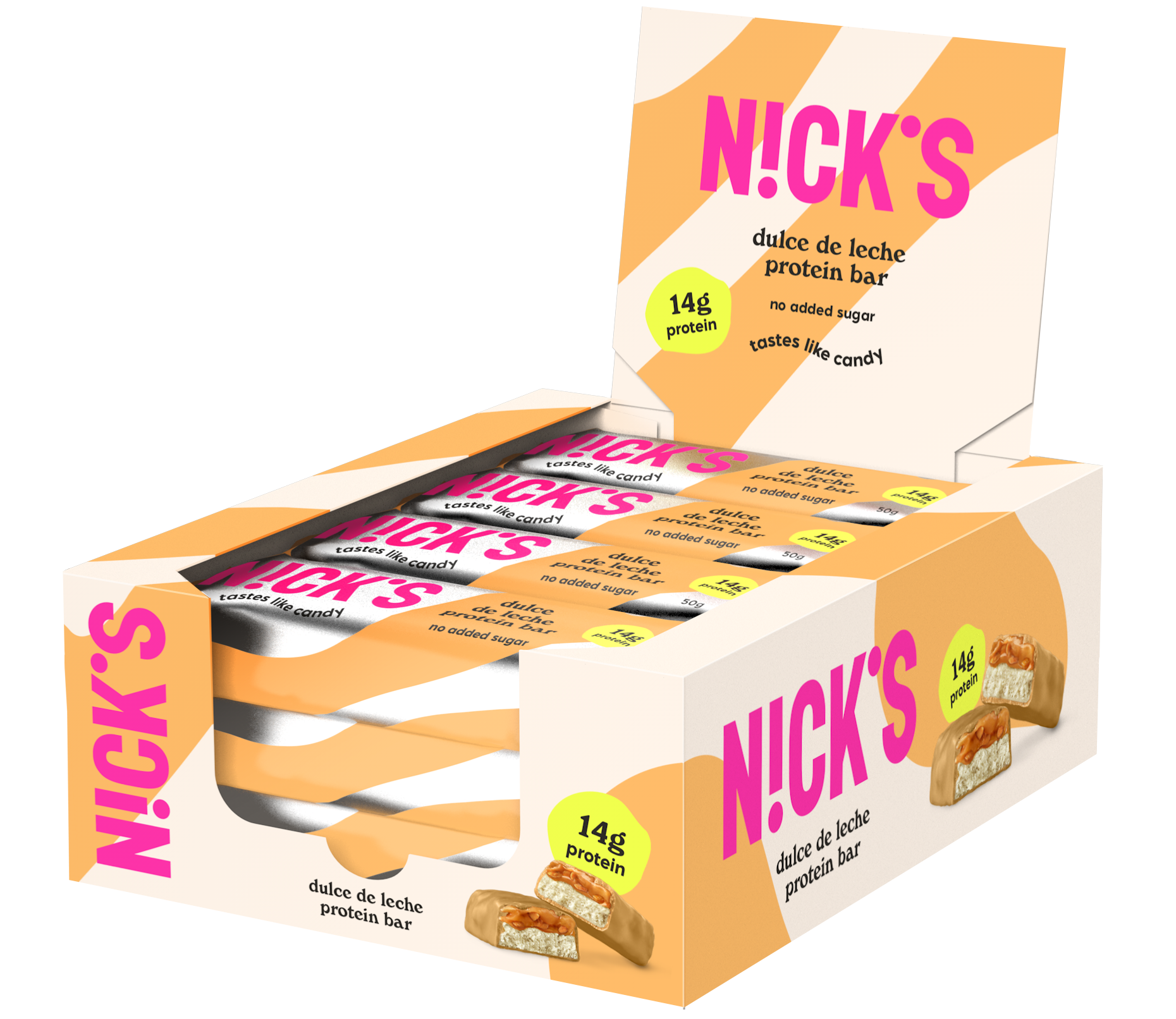 Nicks Protein Bar Dulce de Leche 50 g 12-pack