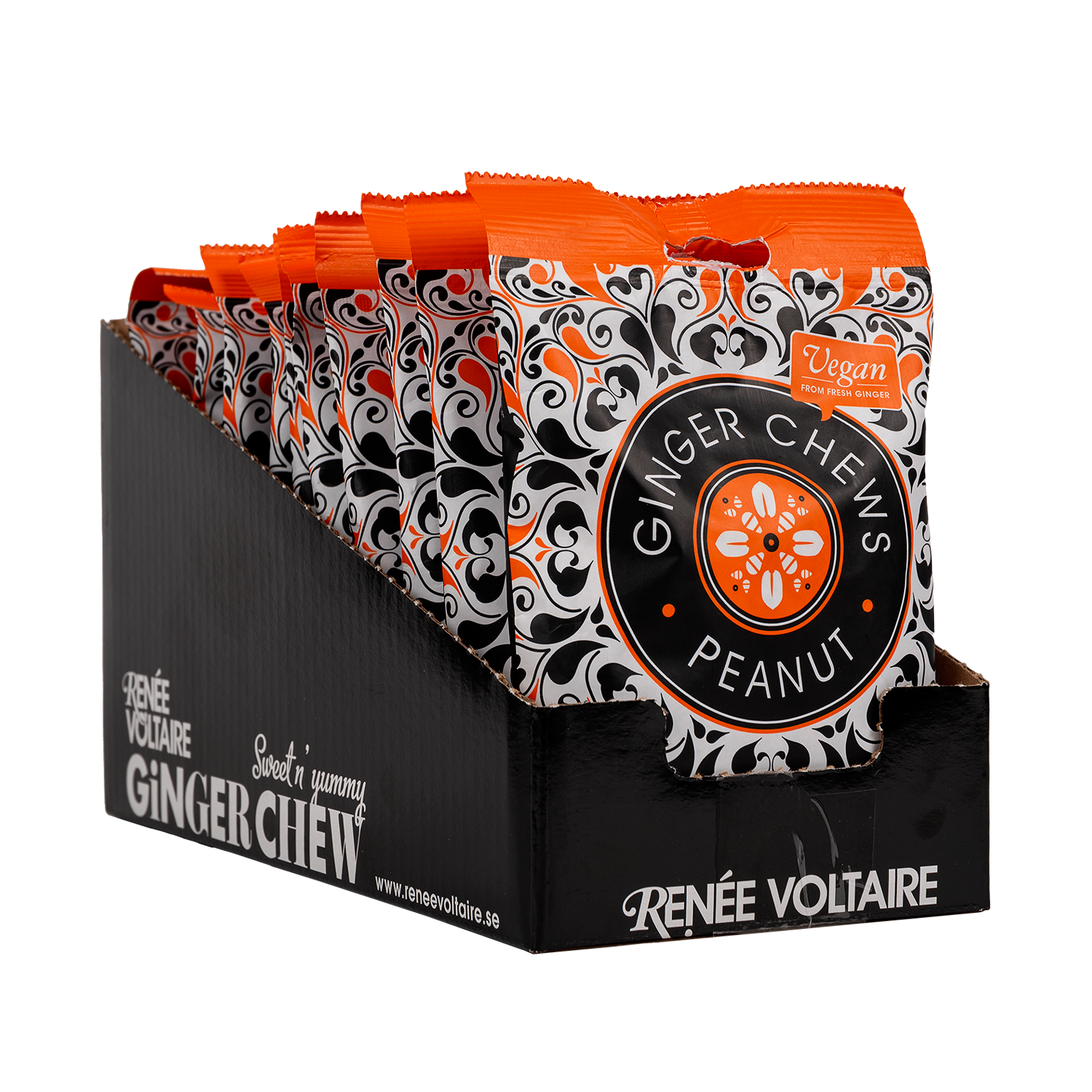 Renée Voltaire Ginger Chews Jordnöt 120 g 10-pack