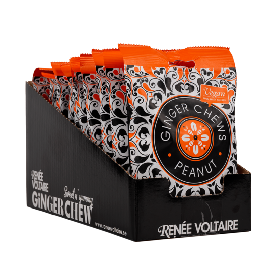 Renée Voltaire Ginger Chews Jordnöt 120 g 10-pack