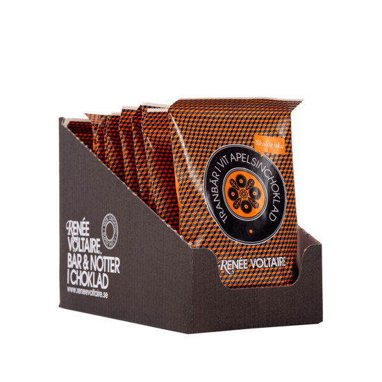 Renée Voltaire Tranbär i Vit Apelsinchoklad EKO 45 g 10-pack