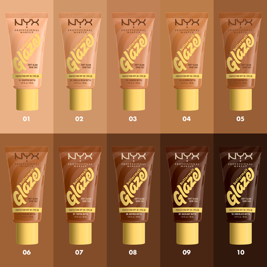 NYX Professional Makeup Buttermelt Glaze Skin Tint SPF30 Foundation 07 Toffee Butta 30 ml
