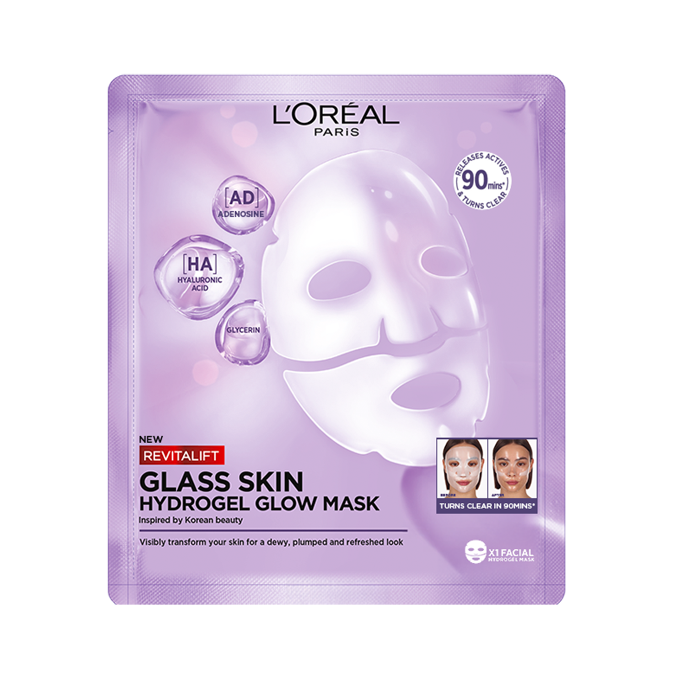 L'Oréal Paris Revitalift Filler Glass Skin Hydrogel Glow Mask