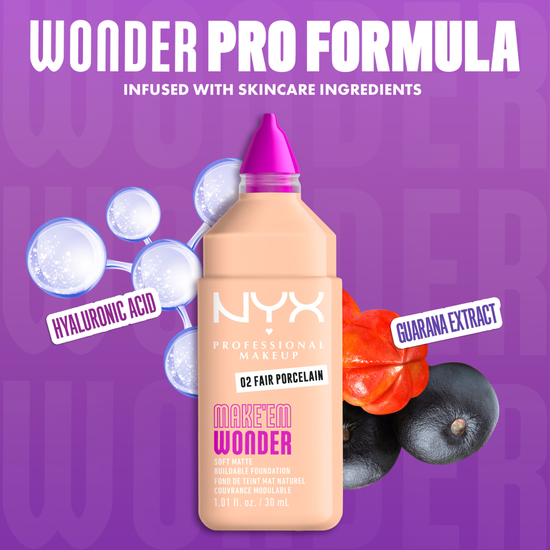 NYX Professional Makeup Make Em Wonder Foundation 02 Fair Porcelain 30 ml