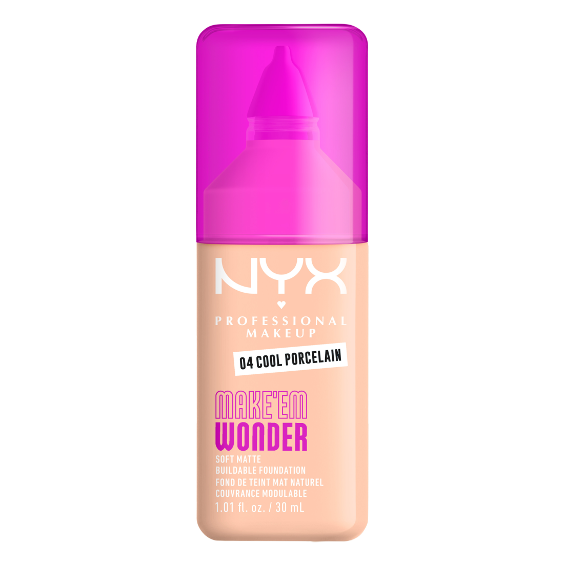 NYX Professional Makeup Make Em Wonder Foundation 04 Cool Porcelain 30 ml