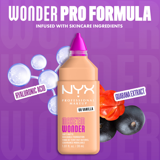 NYX Professional Makeup Make Em Wonder Foundation 08 Vanilla 30 ml