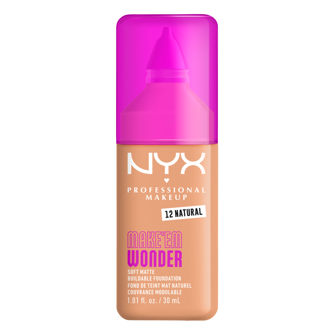NYX Professional Makeup Make Em Wonder Foundation 12 Natural 30 ml