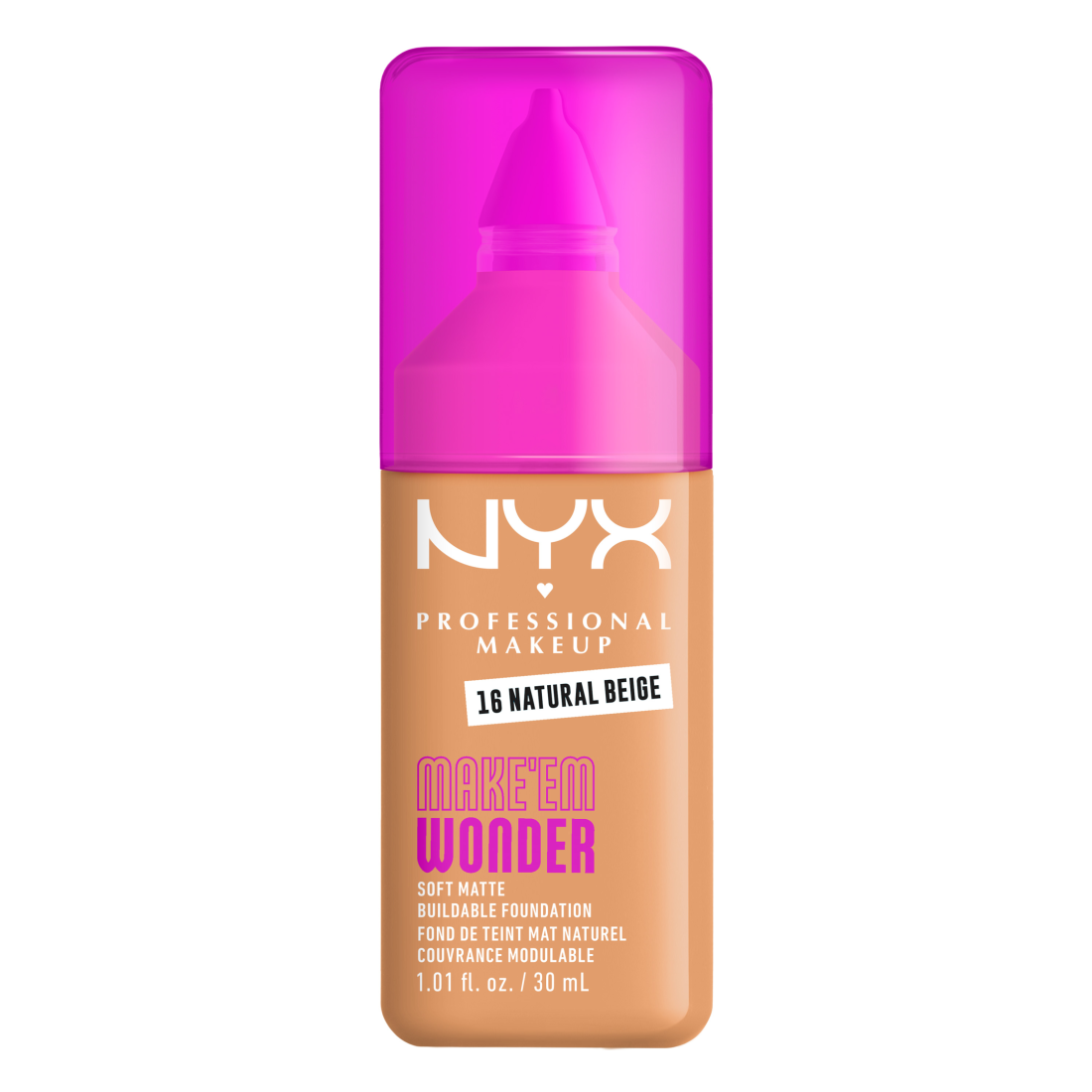 NYX Professional Makeup Make Em Wonder Foundation 16 Natural Beige 30 ml