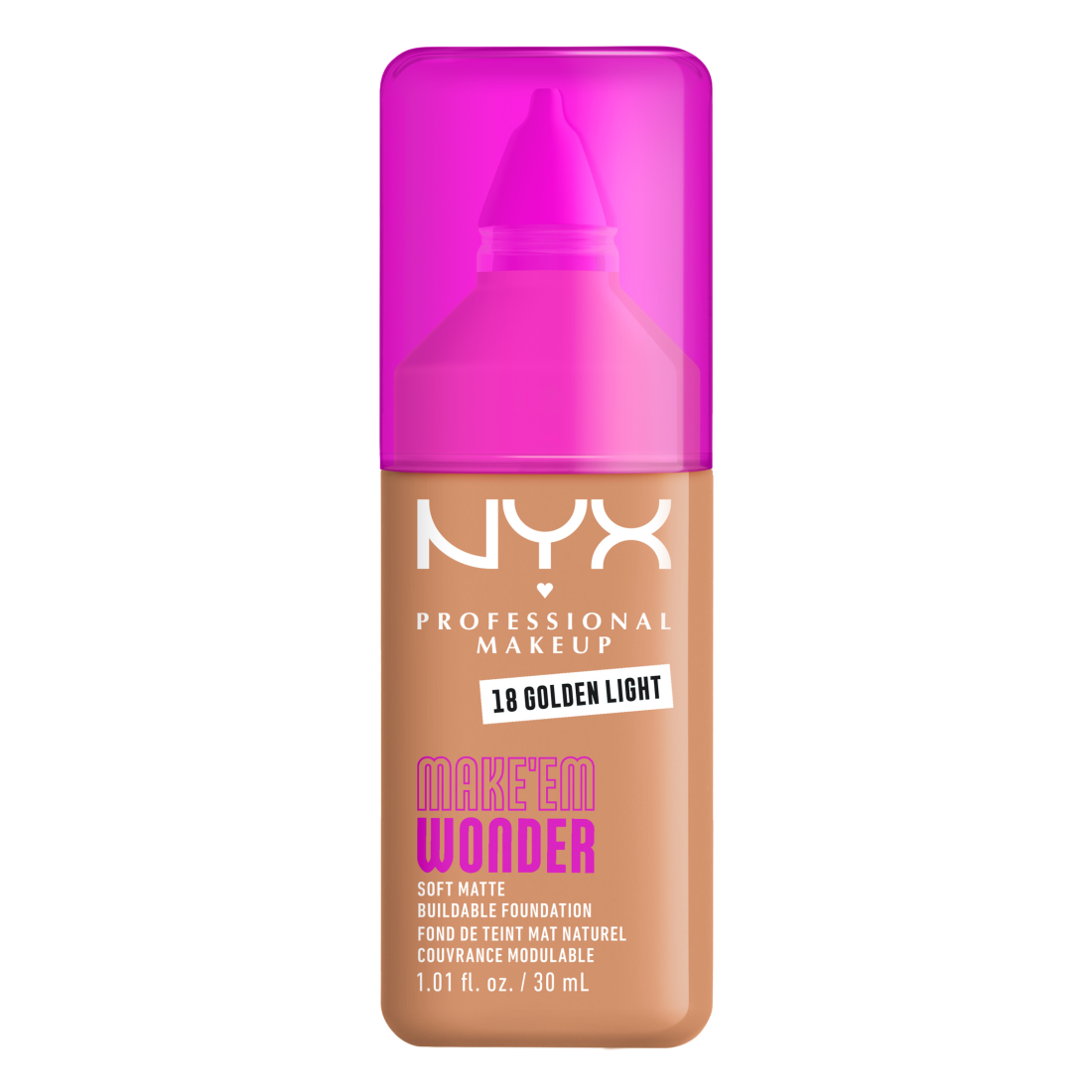 NYX Professional Makeup Make Em Wonder Foundation 18 Golden Light 30 ml
