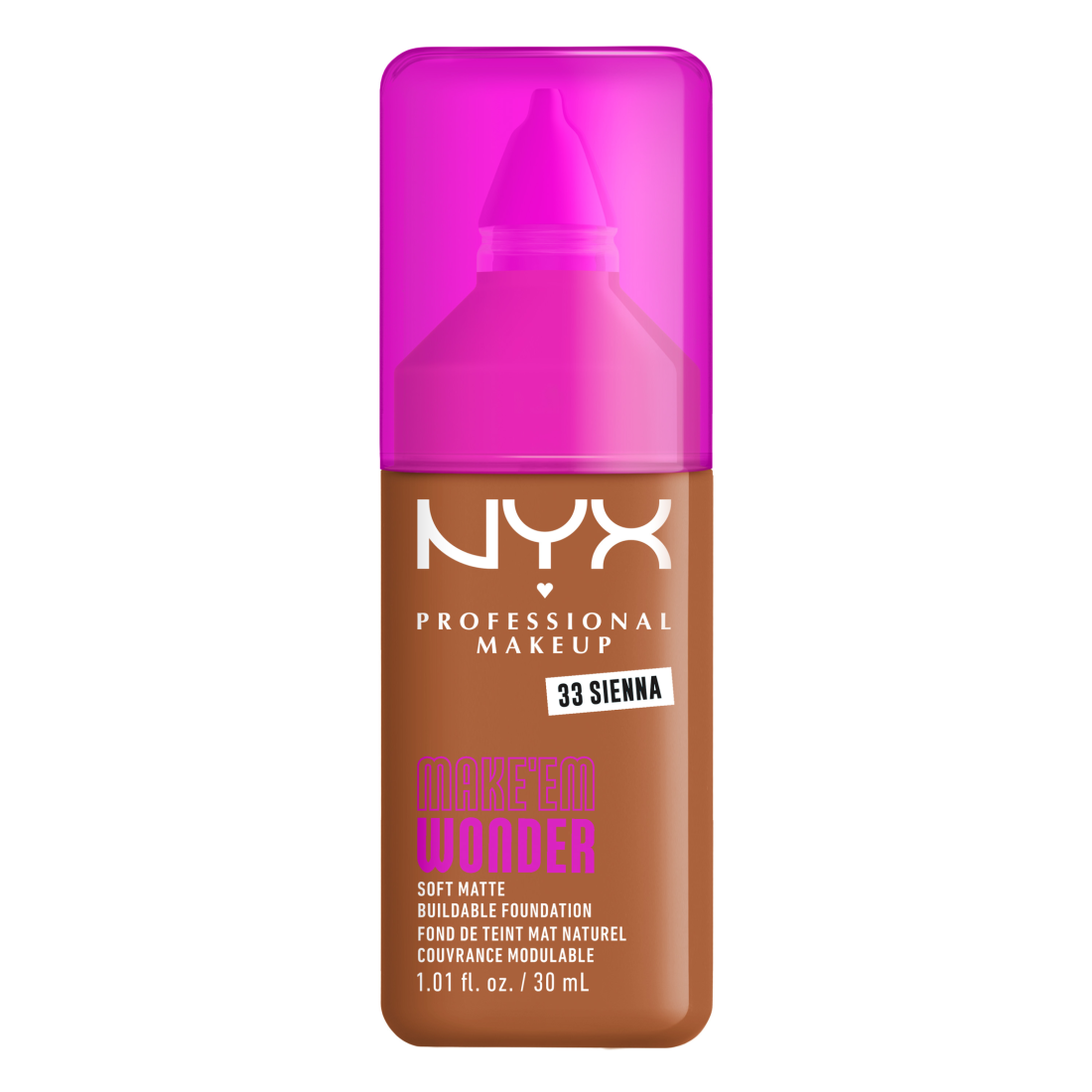 NYX Professional Makeup Make Em Wonder Foundation 33 Sienna 30 ml