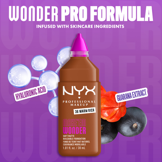 NYX Professional Makeup Make Em Wonder Foundation 36 Warm Rich 30 ml