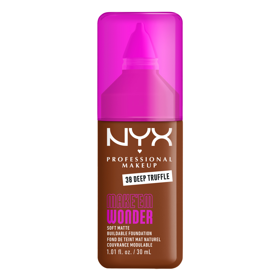NYX Professional Makeup Make Em Wonder Foundation 38 Deep Truffle 30 ml
