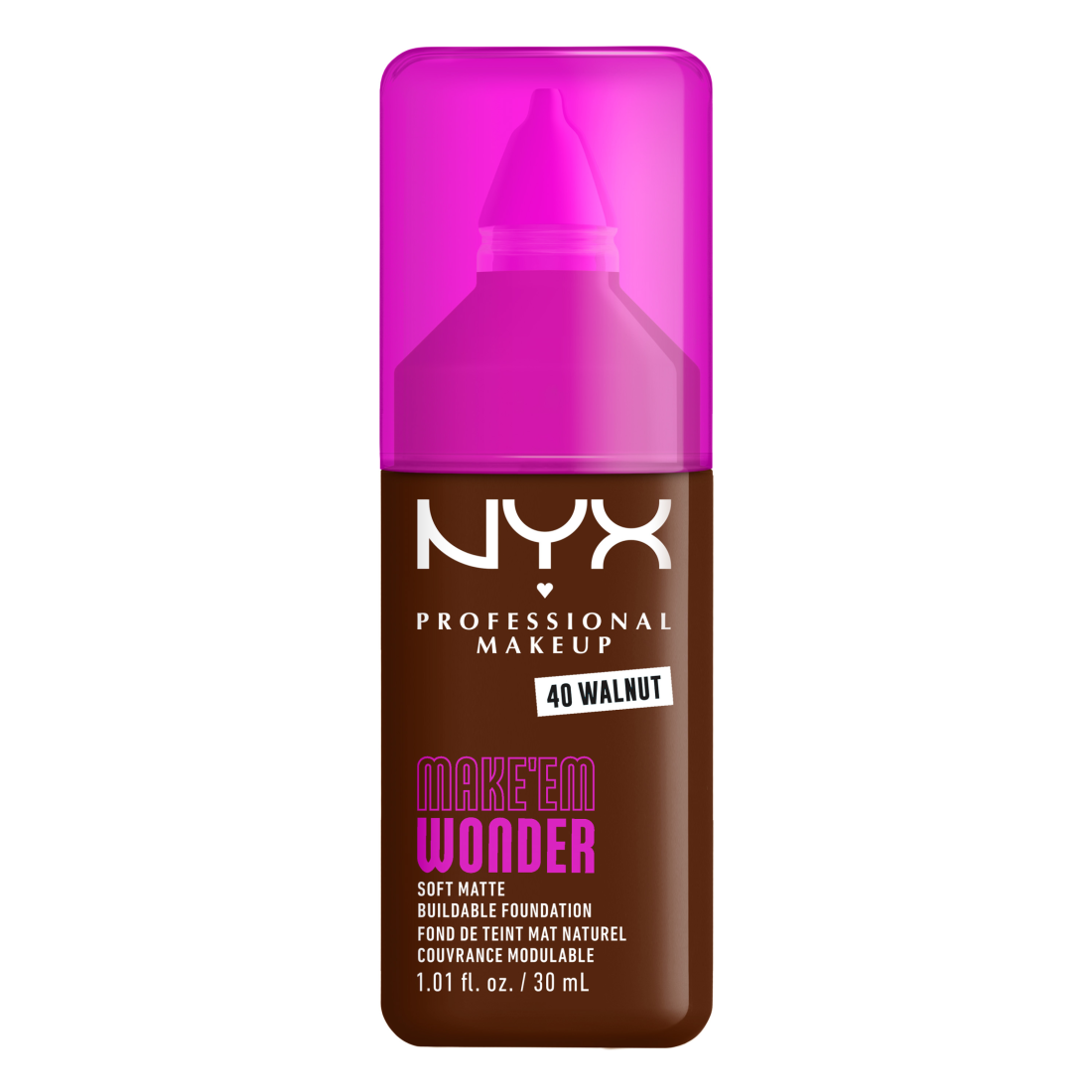 NYX Professional Makeup Make Em Wonder Foundation 40 Walnut 30 ml