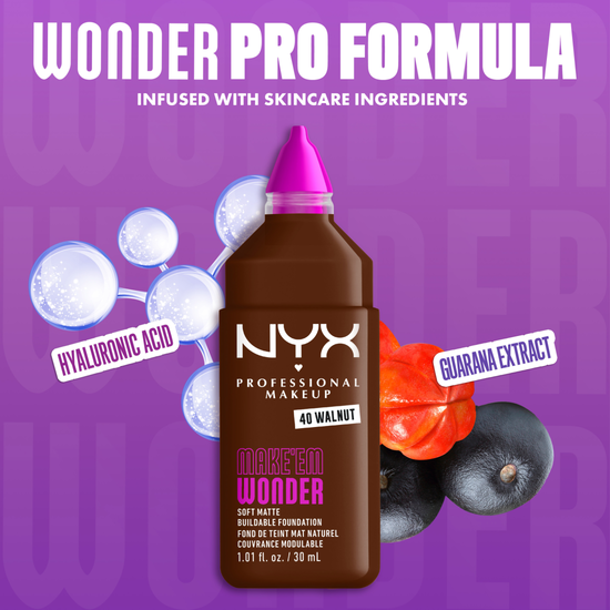 NYX Professional Makeup Make Em Wonder Foundation 40 Walnut 30 ml