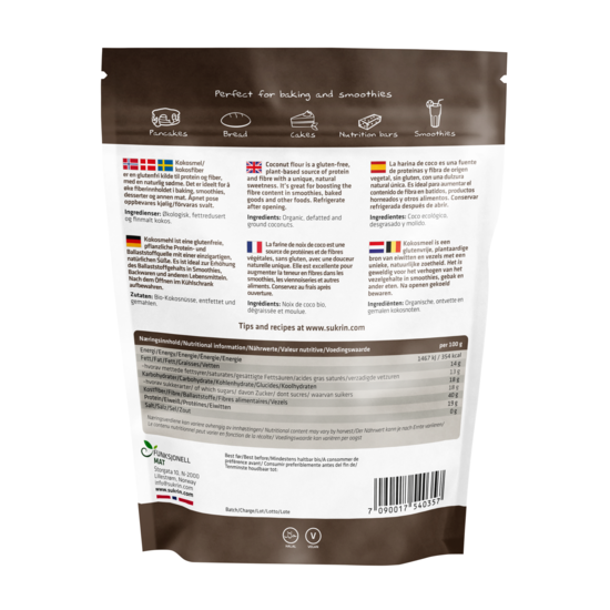 Sukrin Kokosmjöl 400 g