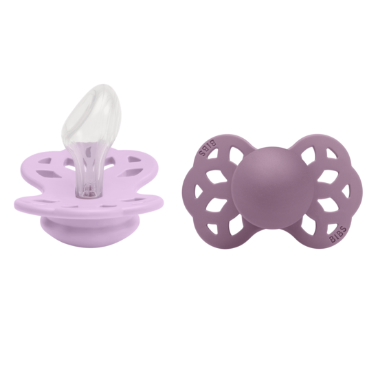 BIBS Infinity Silicone Anatomical Size 2 Violet Sky/Mauve 2-pack