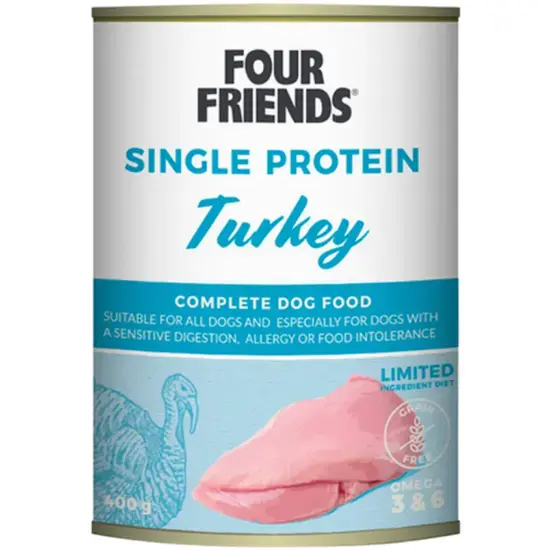 FourFriends Dog Turkey Våtfoder 400 g