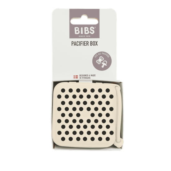 BIBS Studio Pacifier Box Polka Ivory Black