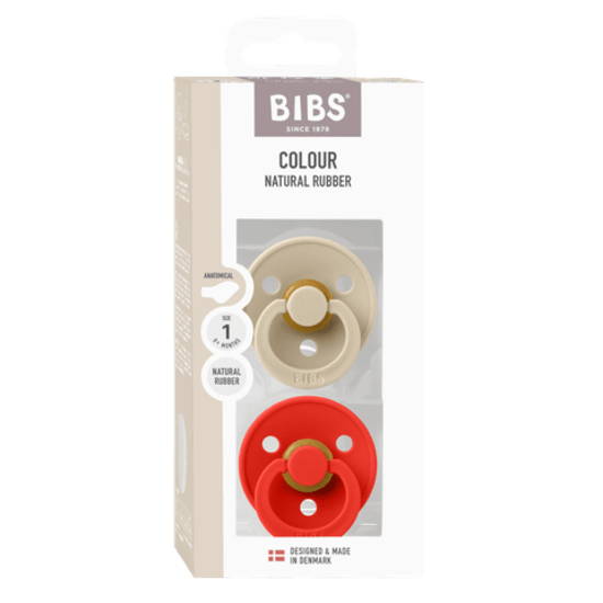 BIBS Colour Latex Anatomical Size 1 Vanilla/Candy Apple 2-pack