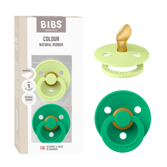BIBS Colour Latex Anatomical Size 1 Matcha/Cactus 2-pack