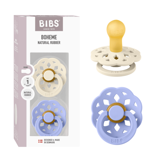 BIBS Boheme Latex Size 1 Ivory/Hush 2-pack