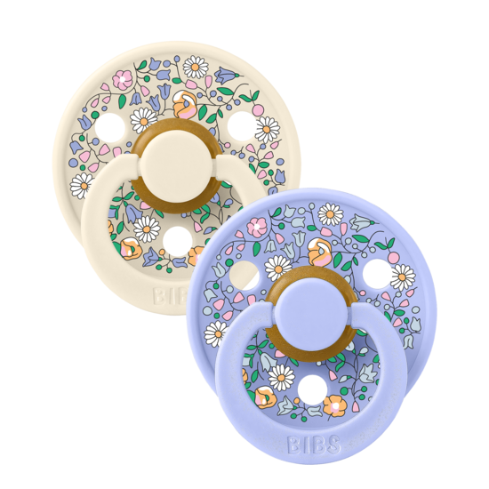 BIBS x Liberty Colour Chloe Meadow Latex Size 1 Ivory Mix 2-pack
