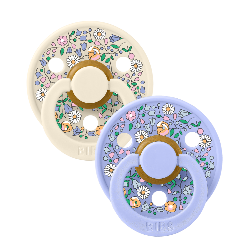 BIBS x Liberty Colour Chloe Meadow Latex Size 1 Ivory Mix 2-pack