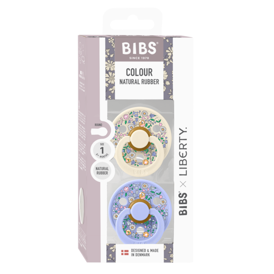 BIBS x Liberty Colour Chloe Meadow Latex Size 1 Ivory Mix 2-pack