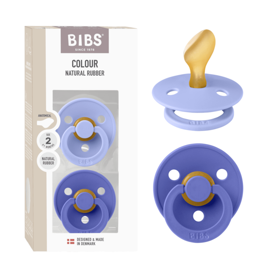 BIBS Colour Latex Anatomical Size 2 Hush/Grape 2-pack