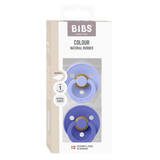 BIBS Colour Latex Anatomical Size 1 Hush/Grape 2-pack