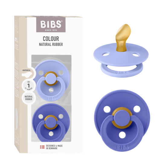 BIBS Colour Latex Anatomical Size 1 Hush/Grape 2-pack