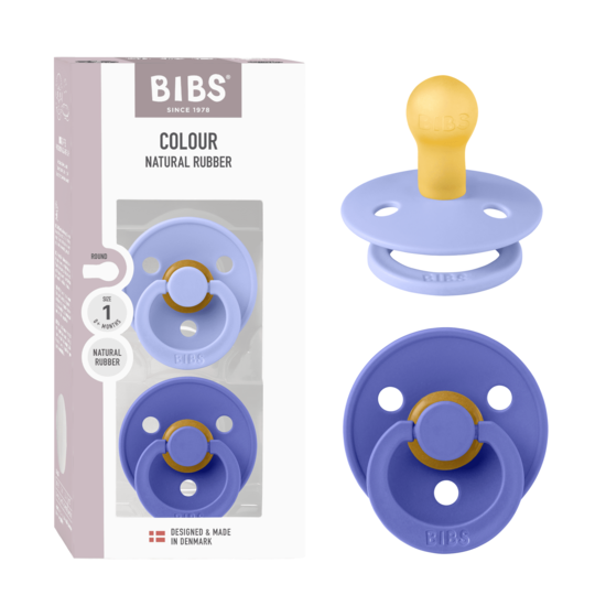 BIBS Colour Latex Size 1 Hush/Grape 2-pack