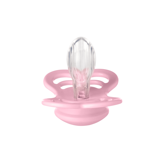 BIBS Supreme Silicone Size 2 Baby Pink