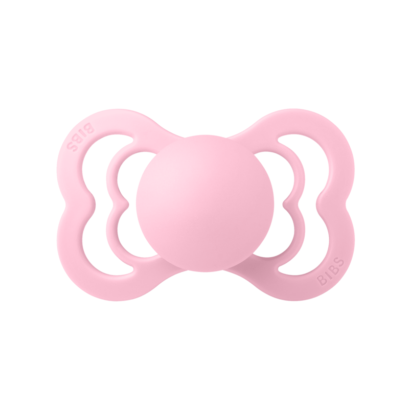BIBS Supreme Silicone Size 2 Baby Pink