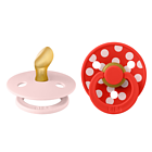 bibs-studio-colour-polka-latex-anatomical-size-1-blossom-candy-apple-2-pack