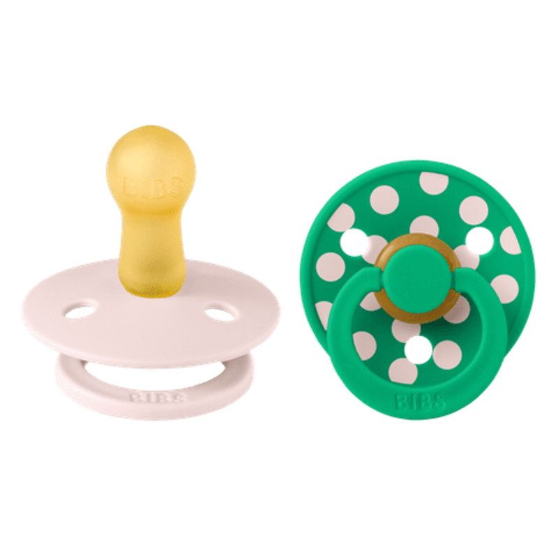 BIBS Studio Colour Polka Latex Size 2 Petal/Cactus 2-pack