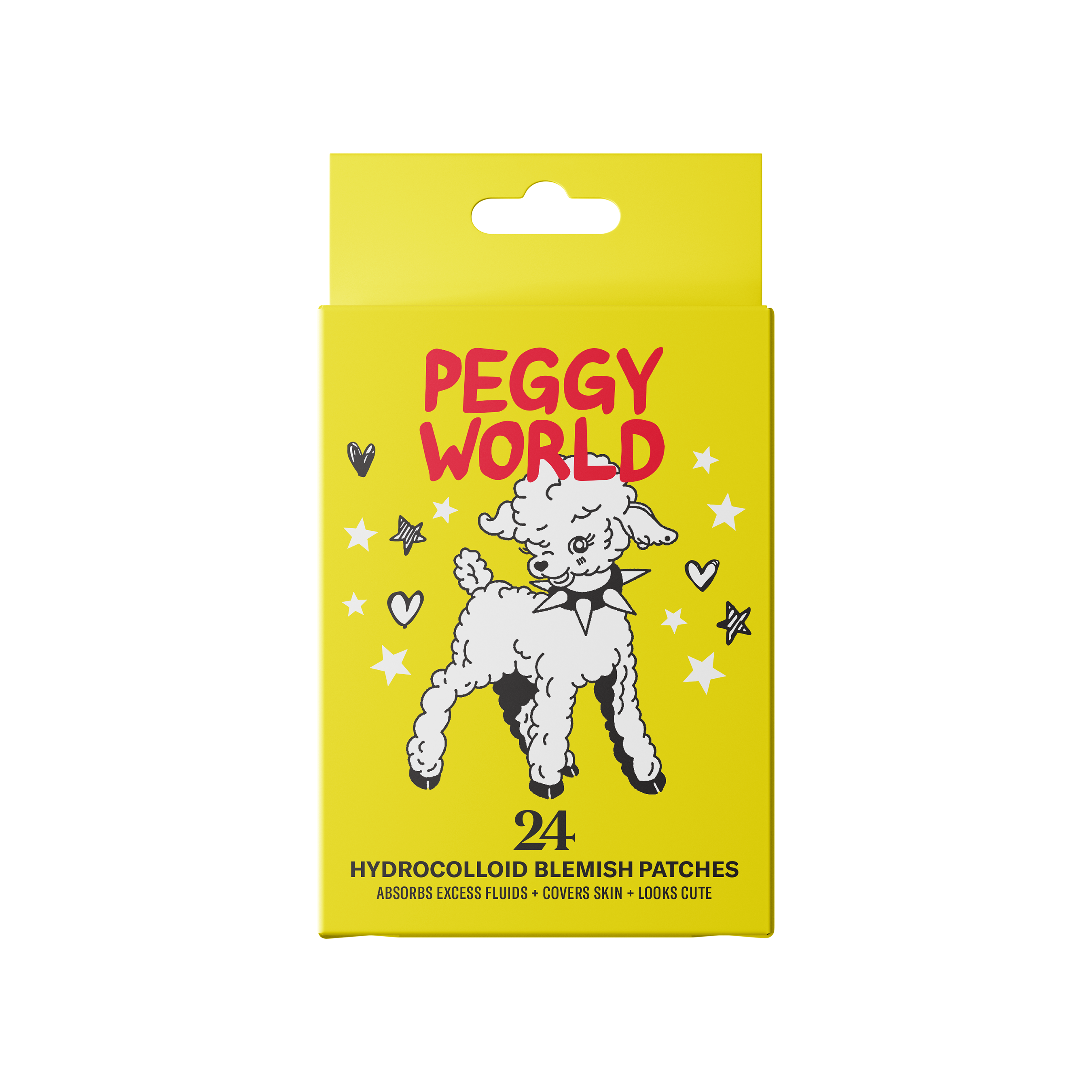Peggy World Blemish Patches Hearts and Stars Yellow 24 st