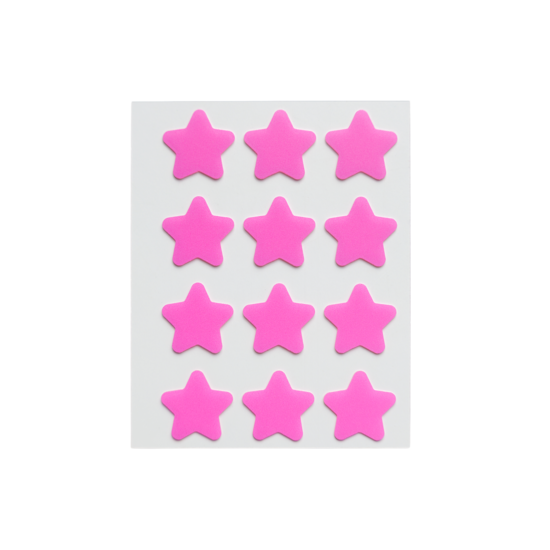 Peggy World Blemish Patches Hearts and Stars Hot Pink 24 st