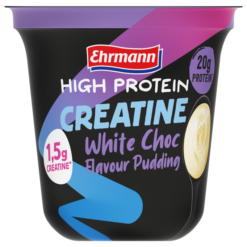 Ehrmann Proteinpudding Vit choklad med Kreatin 230 g
