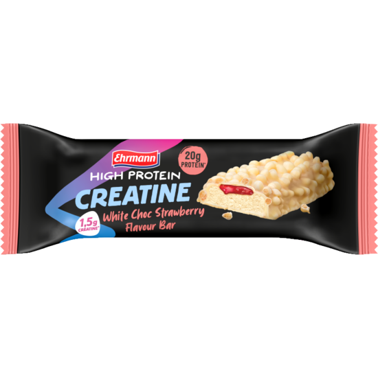 Ehrmann Proteinbar Kreatin Vit choklad och Jordgubb 60 g
